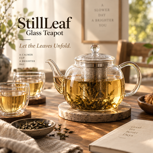 StillLeaf Glass Teapot